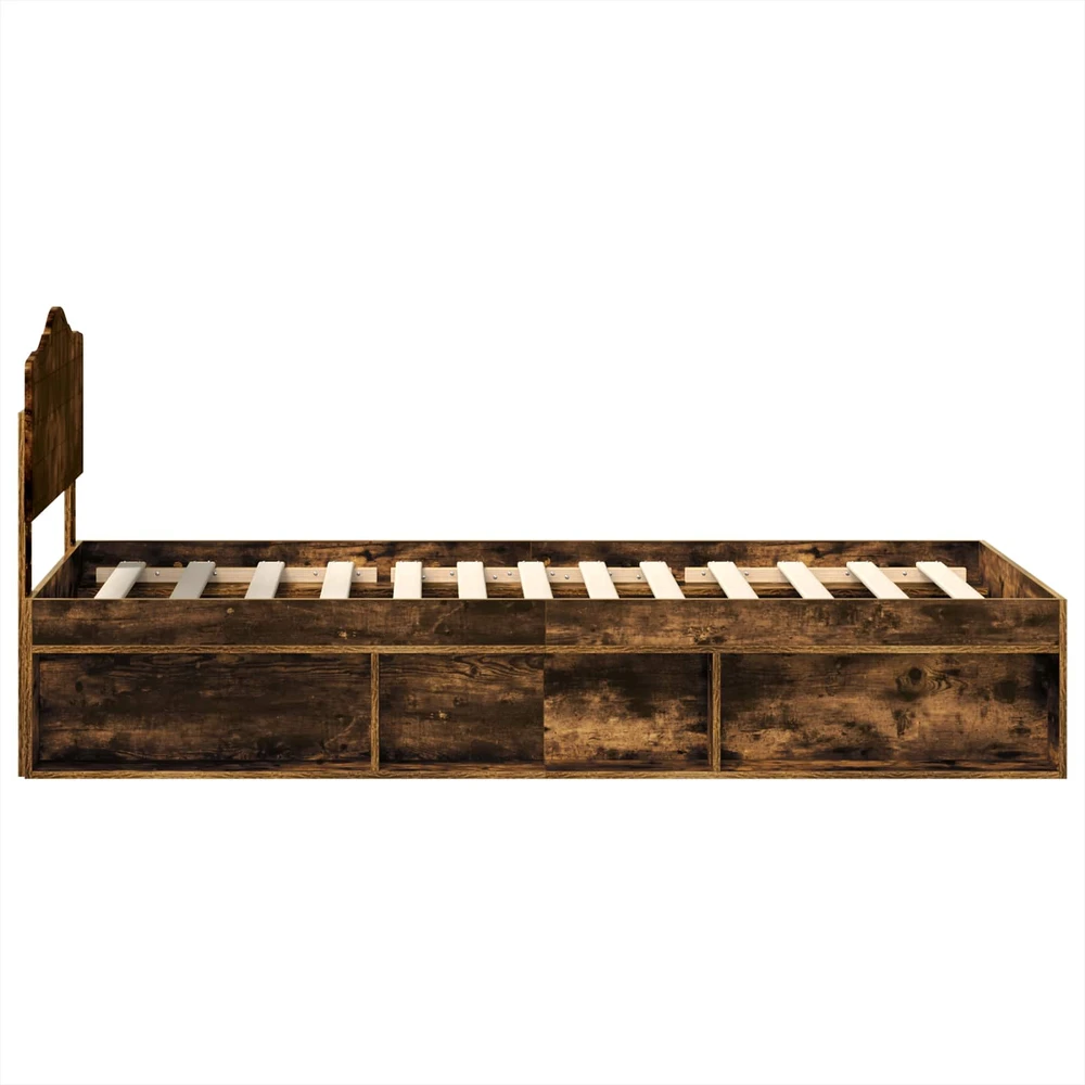 Lova Lovos rėmas Rūkyta ąžuolas 100 x 200 cm Kietos pušies mediena