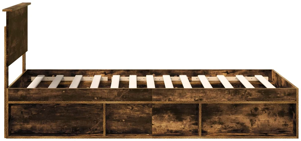 Lova Lovos rėmas Rūkyta ąžuolas 100 x 200 cm Kietos pušies mediena