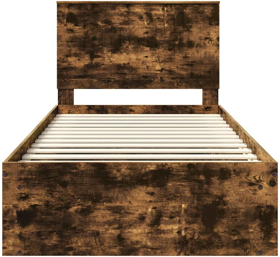 Lova Lovos rėmas Rūkyta ąžuolas 100 x 200 cm Kietos pušies mediena