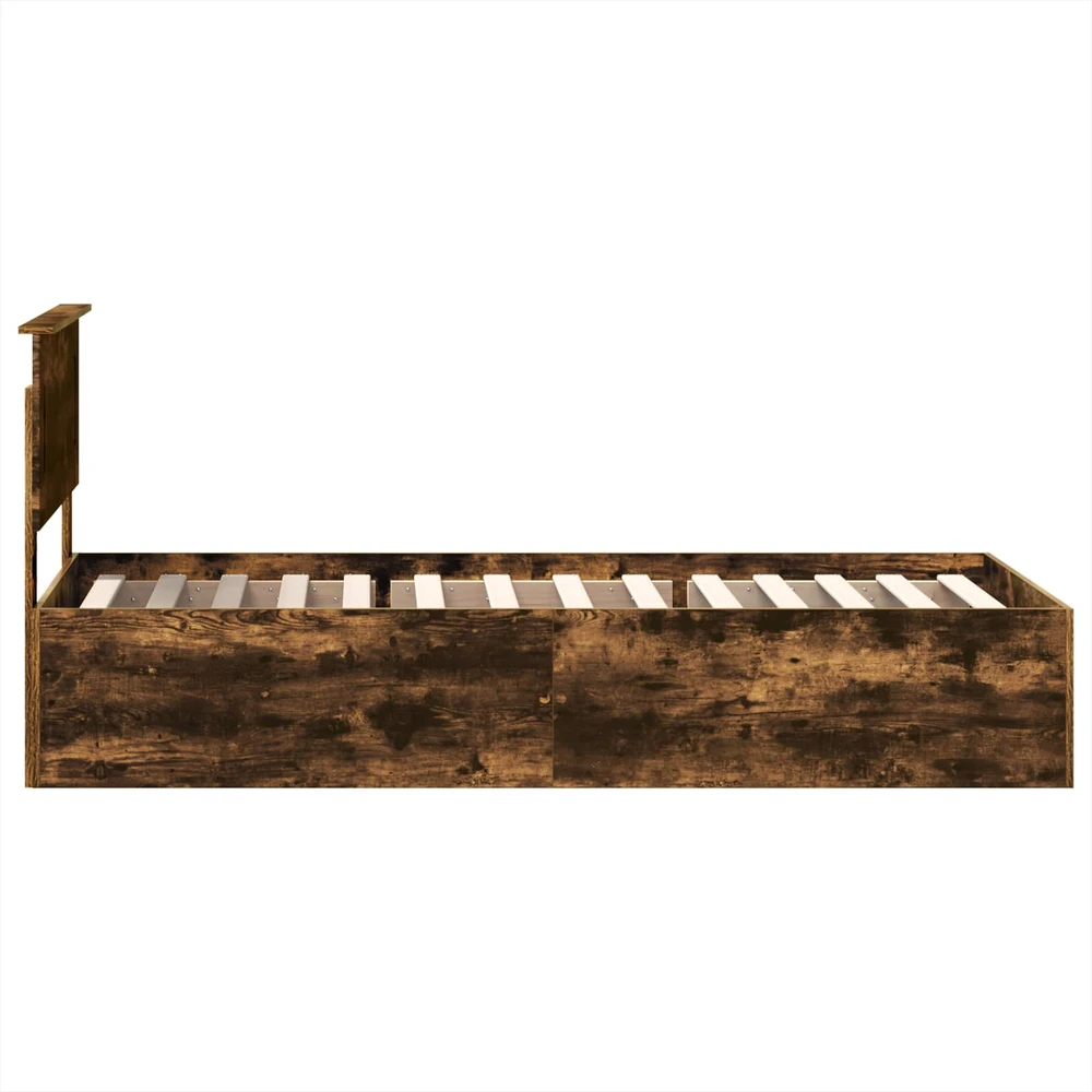 Lova Lovos rėmas Rūkyta ąžuolas 100 x 200 cm Apdirbta mediena