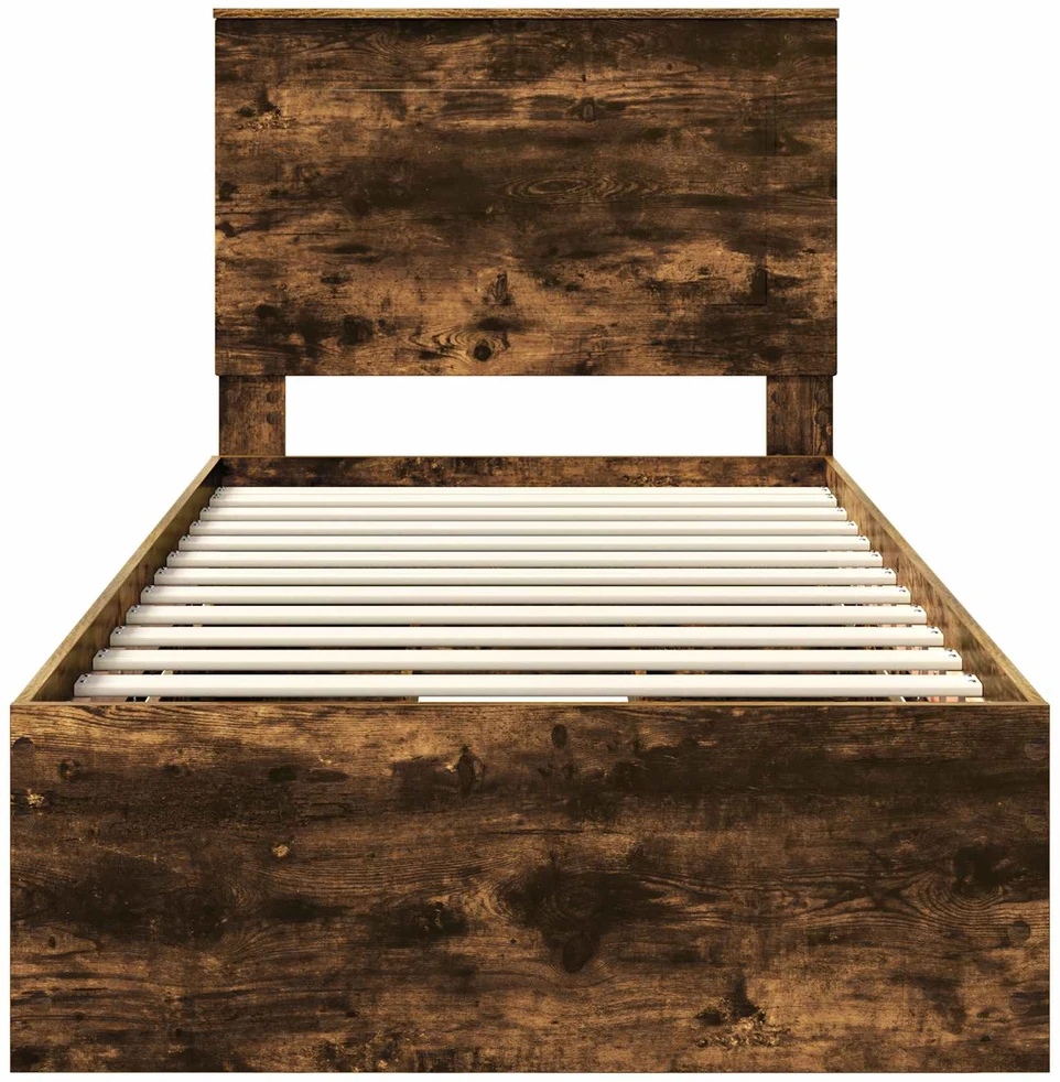 Lova Lovos rėmas Rūkyta ąžuolas 100 x 200 cm Inžinerinė mediena