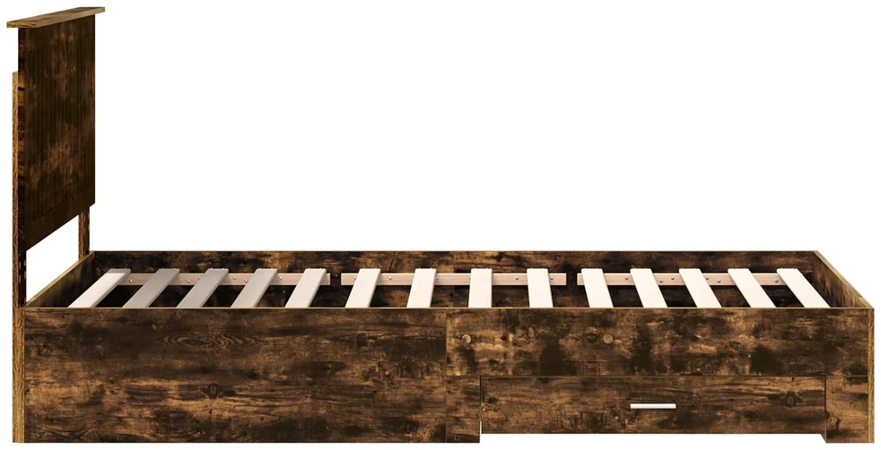 Lova Lovos rėmas Rūkyta ąžuolas 100 x 200 cm Apdirbta mediena