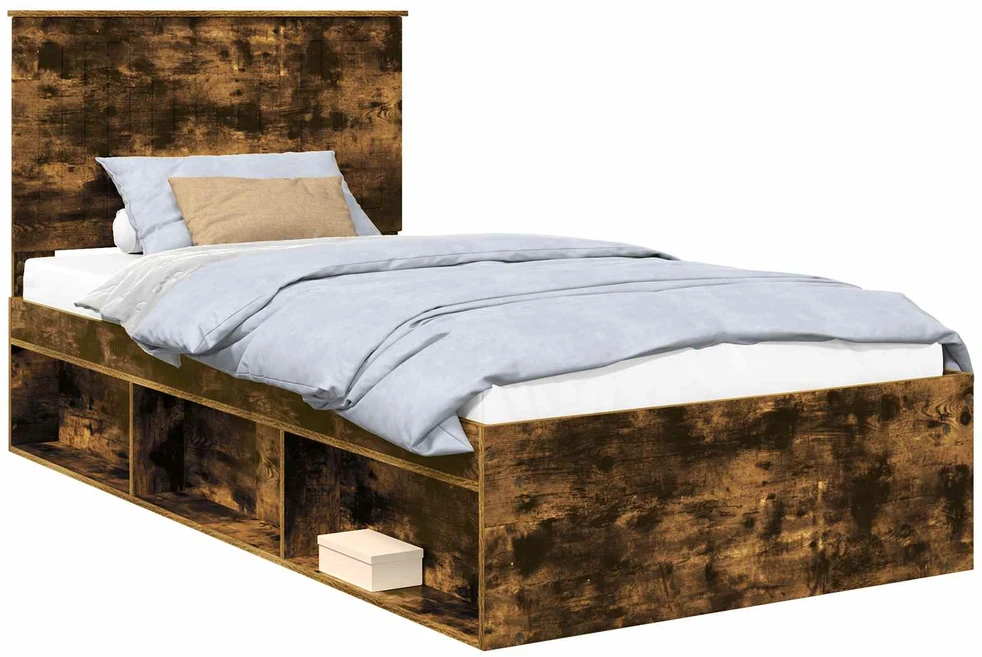 Lova Lovos rėmas Rūkyta ąžuolas 100 x 200 cm Kietos pušies mediena