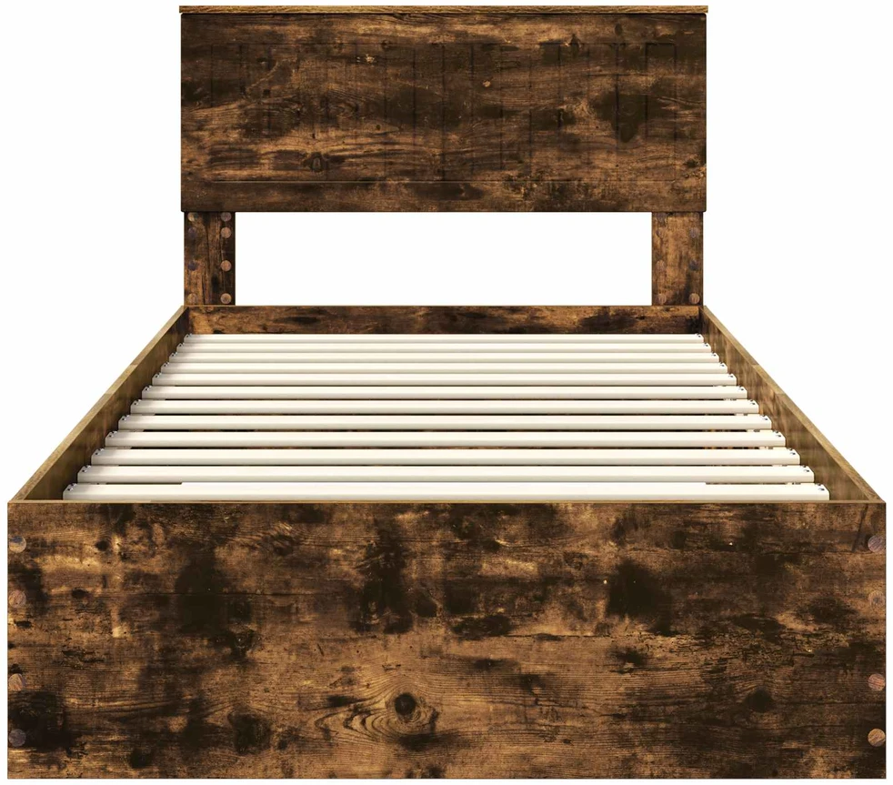 Lova Lovos rėmas Dūminio ąžuolo 100 x 200 cm Apdirbta mediena