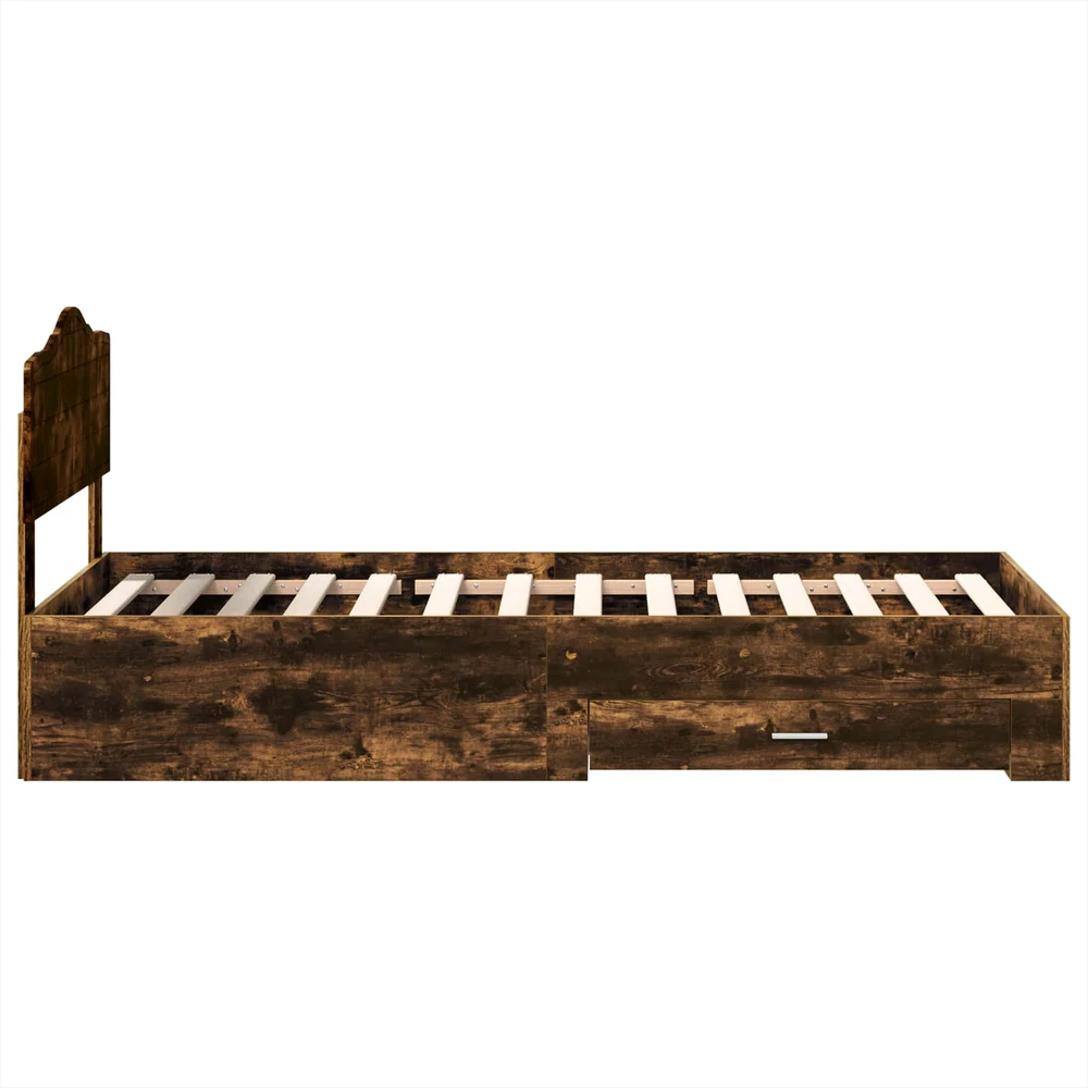 Lova Lovos rėmas Rūkyta ąžuolas 100 x 200 cm Apdirbta mediena