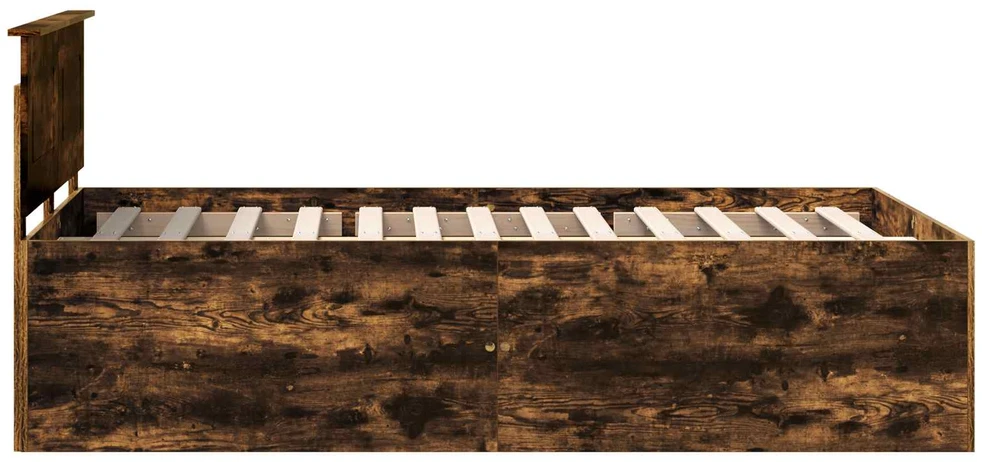 Lova Lovos rėmas Rūkyta ąžuolas 120 x 200 cm Apdirbta mediena