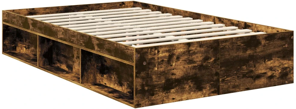 Lova Lovos rėmas Rūkyta ąžuolas 120 x 200 cm Kietos pušies mediena