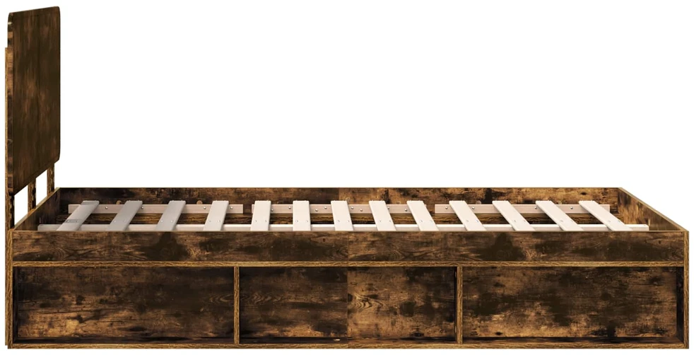 Lova Lovos rėmas Rūkyta ąžuolas 120 x 200 cm Kietos pušies mediena