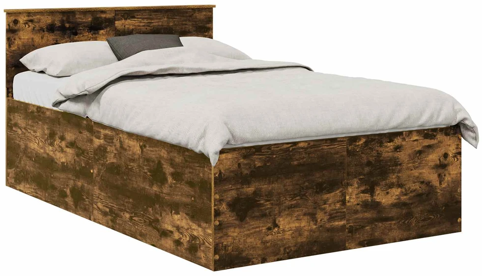 Lova Lovos rėmas Rūkyta ąžuolas 120 x 200 cm Apdirbta mediena
