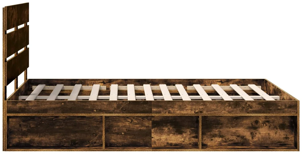 Lovos rėmas Rūkyta ąžuolas 140 x 190 cm Kietos pušies mediena