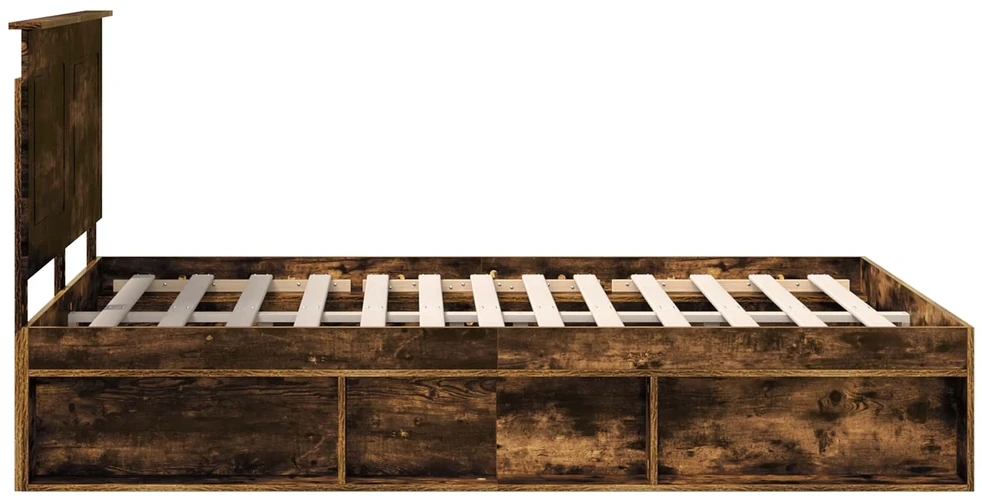 Lovos rėmas Rūkyta ąžuolas 140 x 190 cm Kietos pušies mediena