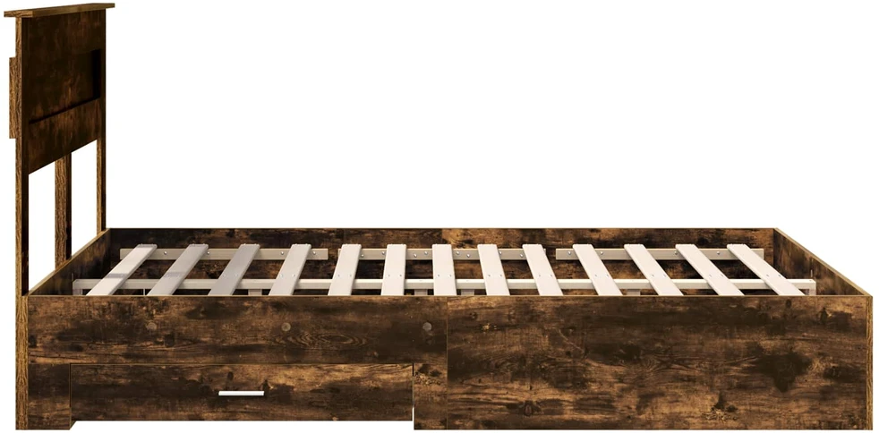 Lovos rėmas Rūkyta ąžuolas 140 x 190 cm Apdirbta mediena