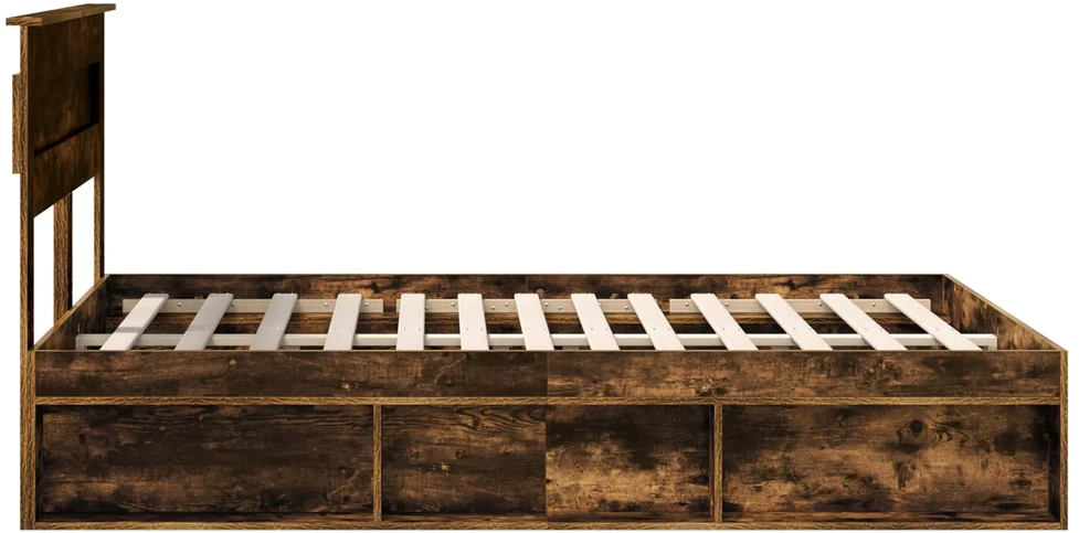 Lovos rėmas Rūkyta ąžuolas 140 x 190 cm Kietos pušies mediena