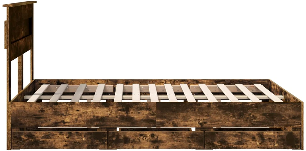 Lovos rėmas Rūkyta ąžuolas 140 x 200 cm Inžinerinė mediena