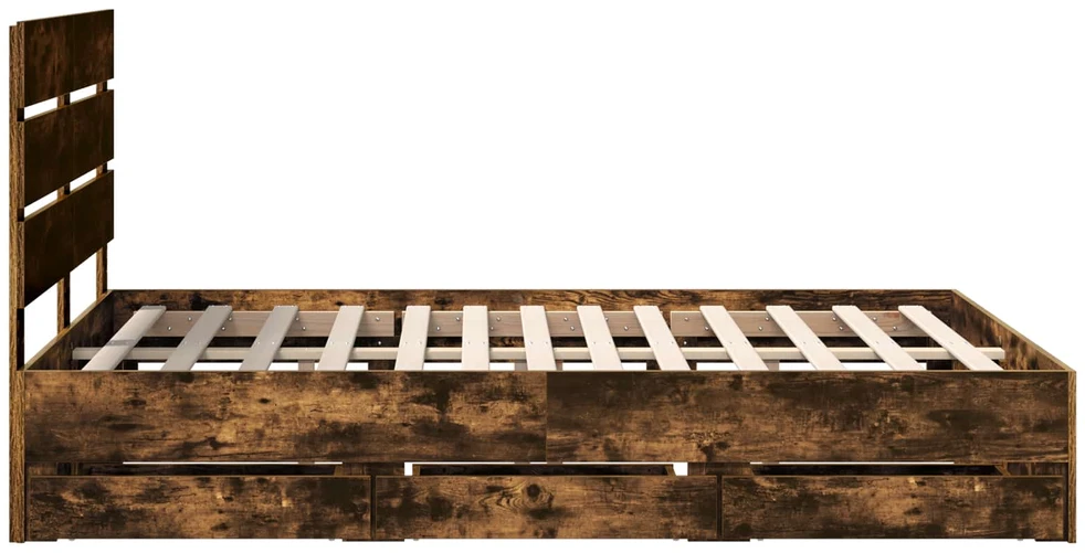 Lovos rėmas Rūkyta ąžuolas 140 x 200 cm Inžinerinė mediena
