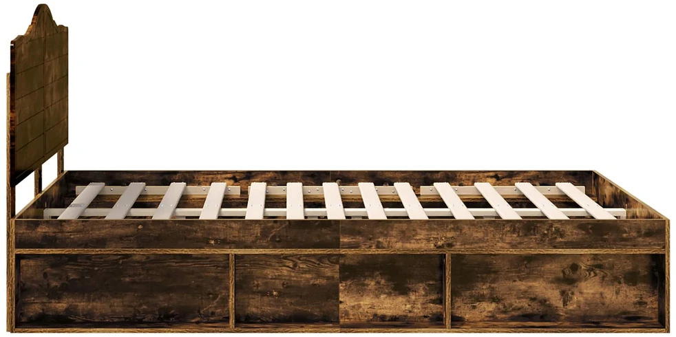 Lovos rėmas Rūkyta ąžuolas 140 x 200 cm Kietos pušies mediena