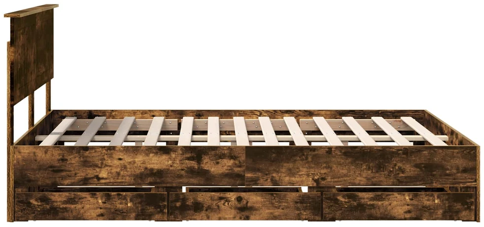 Lovos rėmas Rūkyta ąžuolas 140 x 200 cm Inžinerinė mediena