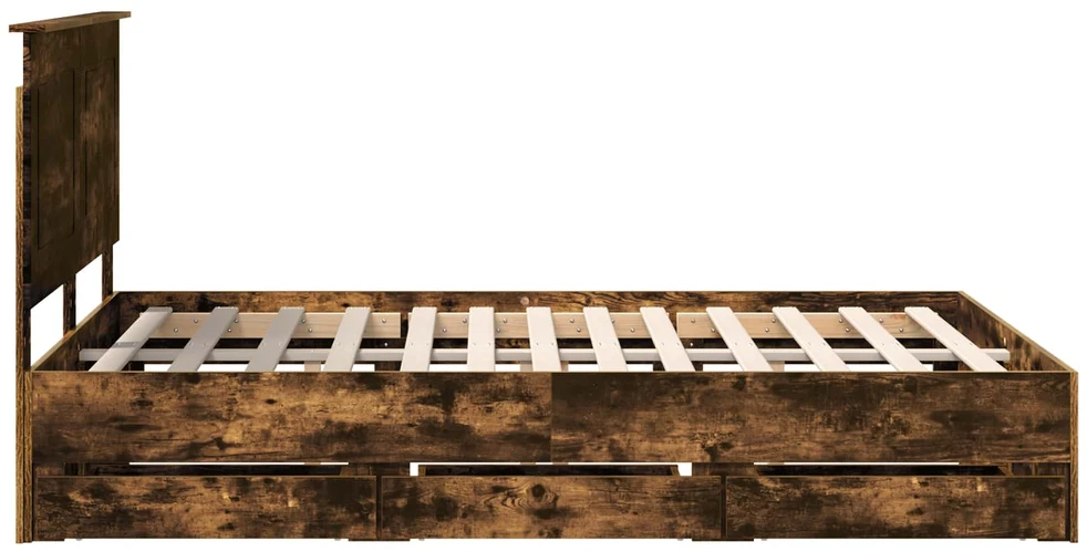 Lovos rėmas Rūkyta ąžuolas 140 x 200 cm Inžinerinė mediena
