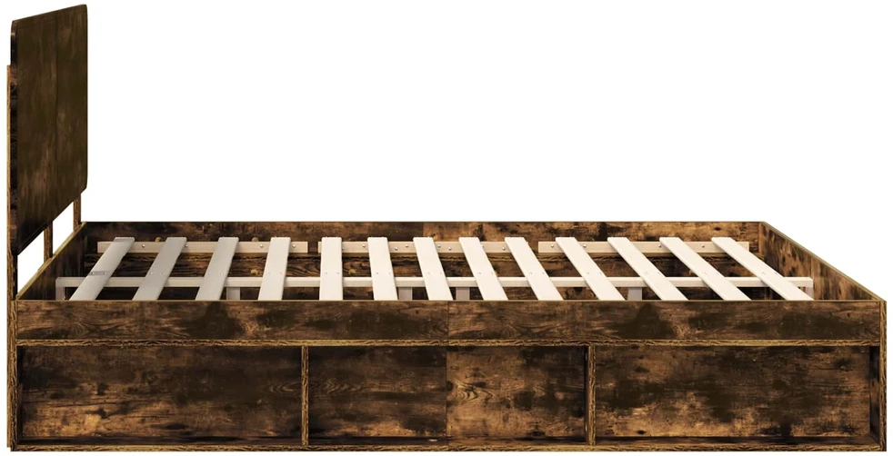 Lovos rėmas Rūkyta ąžuolas 180 x 200 cm Kietos pušies mediena