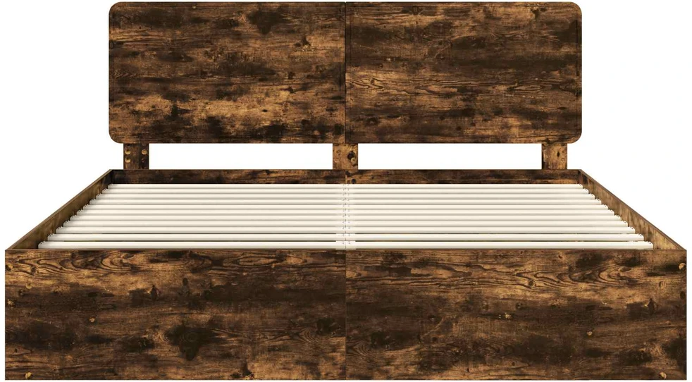Lovos rėmas Rūkyta ąžuolas 180 x 200 cm Kietos pušies mediena