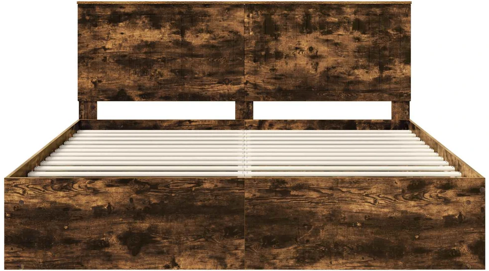 Lovos rėmas Rūkyta ąžuolas 180 x 200 cm Kietos pušies mediena