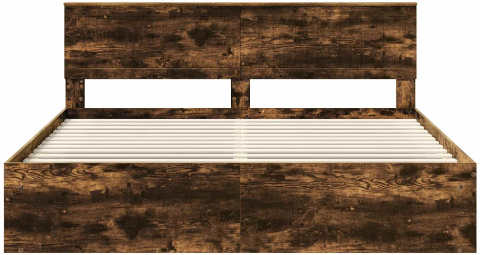 Lovos rėmas Rūkyta ąžuolas 180 x 200 cm Kietos pušies mediena