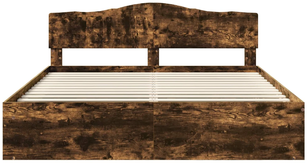 Lovos rėmas Rūkyta ąžuolas 180 x 200 cm Kietos pušies mediena