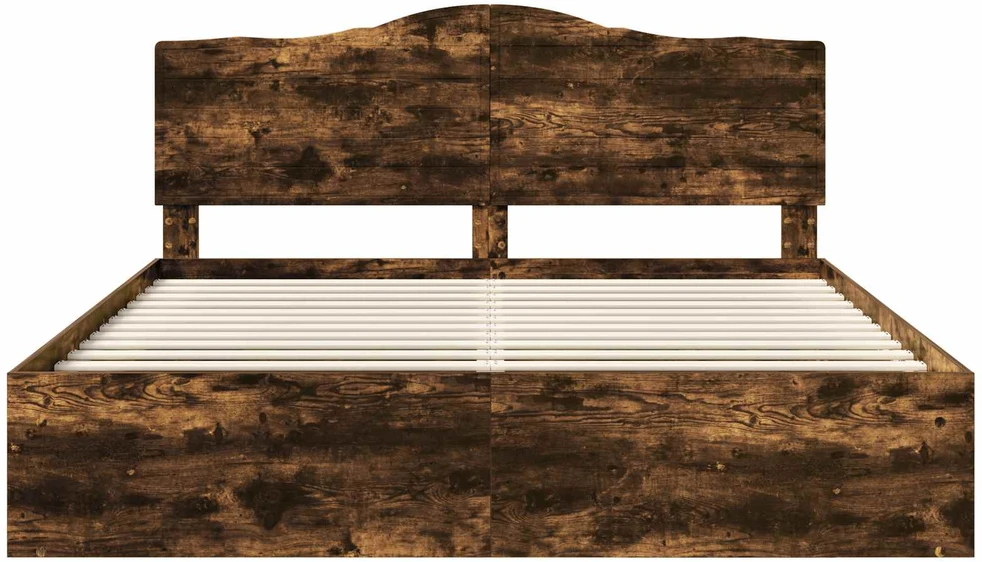 Lovos rėmas Rūkyta ąžuolas 180 x 200 cm Kietos pušies mediena