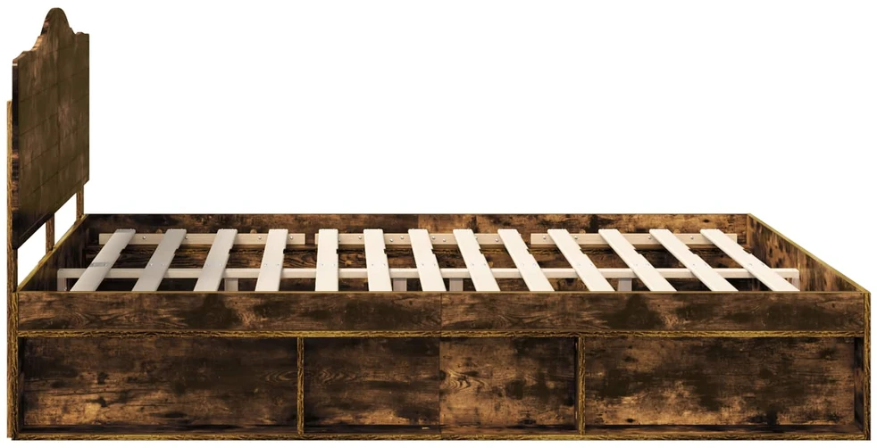 Lovos rėmas Rūkyta ąžuolas 200 x 200 cm Kietos pušies mediena