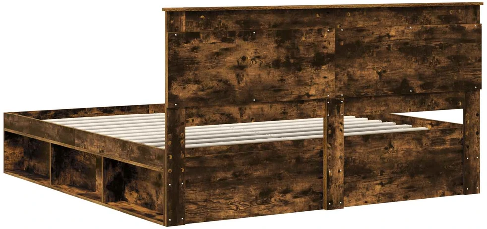 Lovos rėmas Rūkyta ąžuolas 200 x 200 cm Kietos pušies mediena