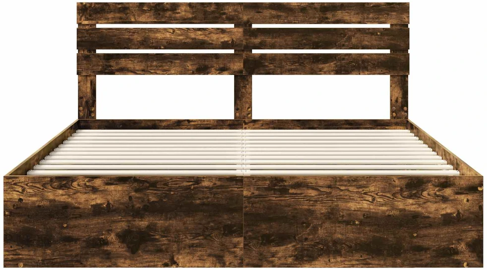 Lovos rėmas Rūkyta ąžuolas 200 x 200 cm Kietos pušies mediena