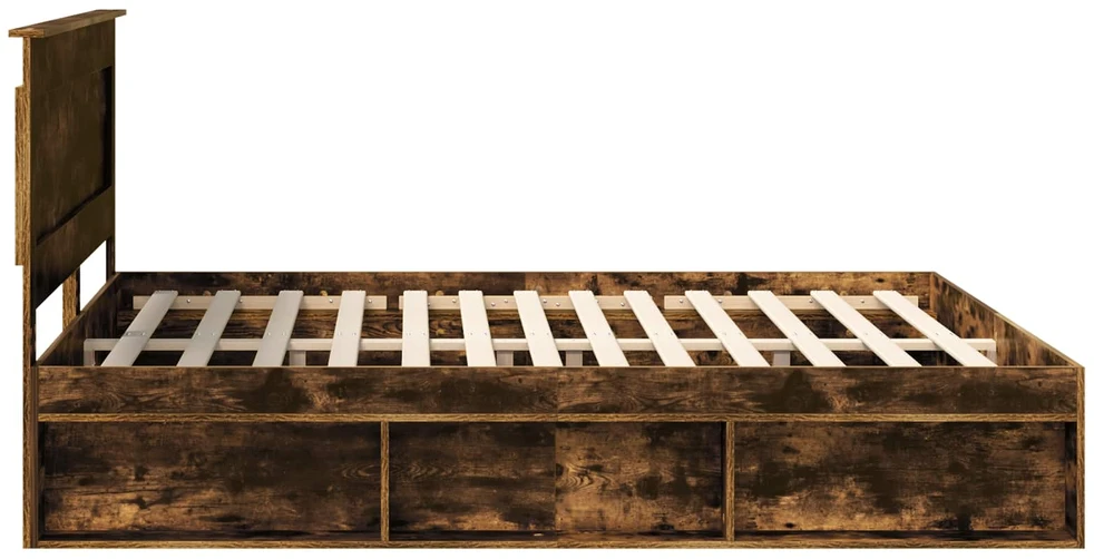 Lovos rėmas Rūkyta ąžuolas 200 x 200 cm Kietos pušies mediena