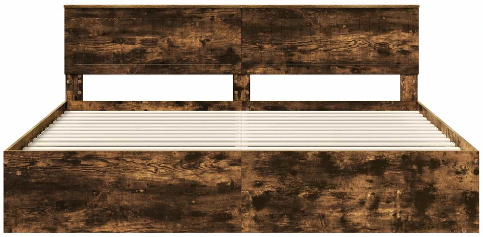 Lovos rėmas Rūkyta ąžuolas 200 x 200 cm Kietos pušies mediena