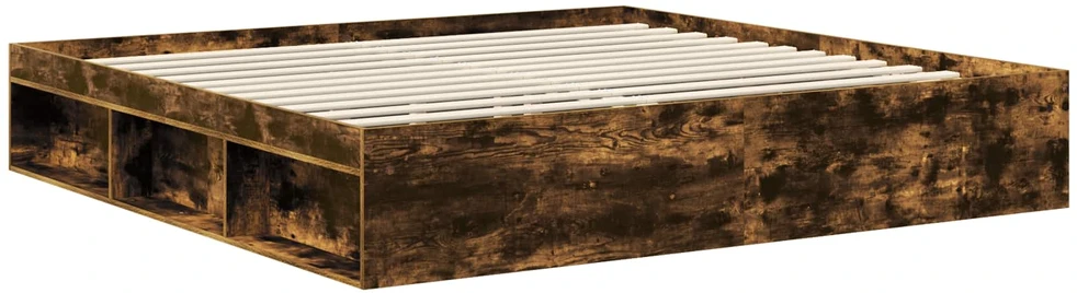 Lovos rėmas Rūkyta ąžuolas 200 x 200 cm Kietos pušies mediena