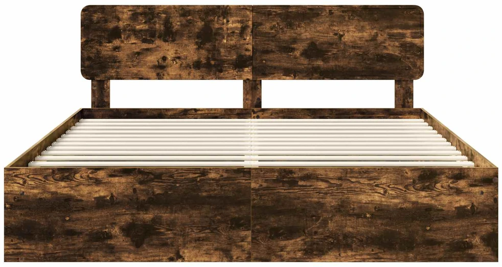 Lovos rėmas Rūkyta ąžuolas 200 x 200 cm Kietos pušies mediena