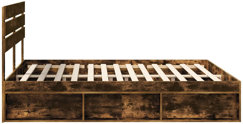 Lovos rėmas Rūkyta ąžuolas 200 x 200 cm Kietos pušies mediena