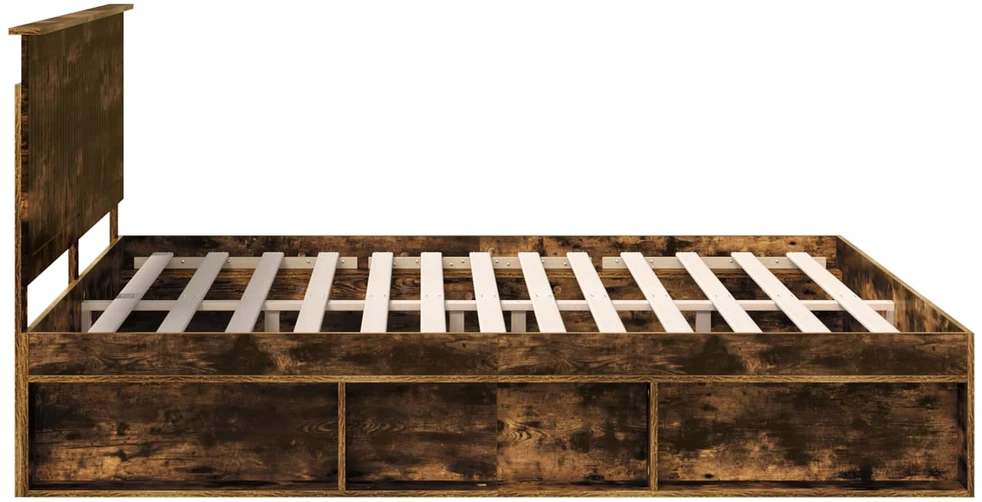 Lovos rėmas Rūkyta ąžuolas 200 x 200 cm Kietos pušies mediena