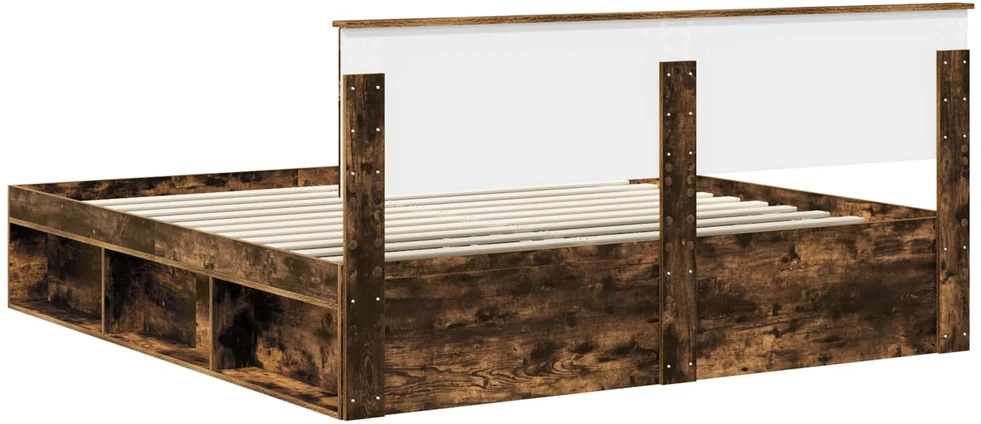 Lovos rėmas Rūkyta ąžuolas 200 x 200 cm Apdirbta mediena