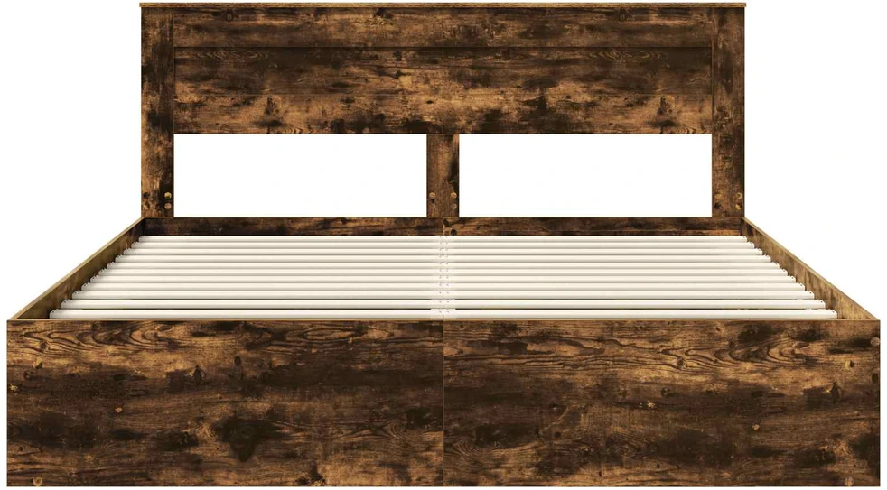Lovos rėmas Rūkyta ąžuolas 200 x 200 cm Kietos pušies mediena