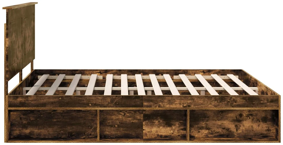 Lovos rėmas Rūkyta ąžuolas 200 x 200 cm Kietos pušies mediena