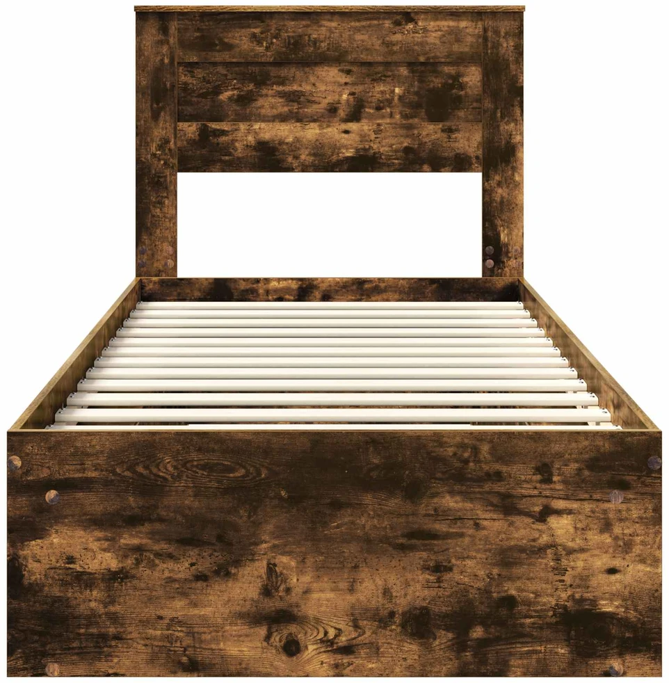 Lova Lovos rėmas Dūminio ąžuolo 75 x 190 cm Apdirbta mediena