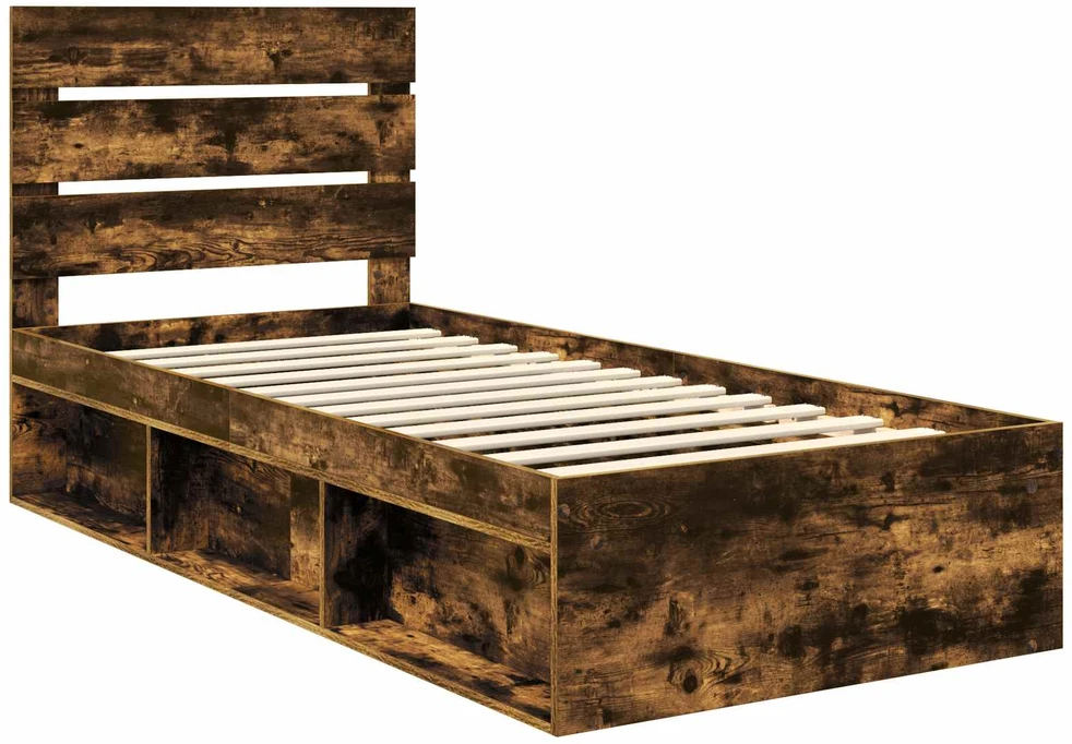 Lova Lovos rėmas Rūkyta ąžuolas 75 x 190 cm Kietos pušies mediena