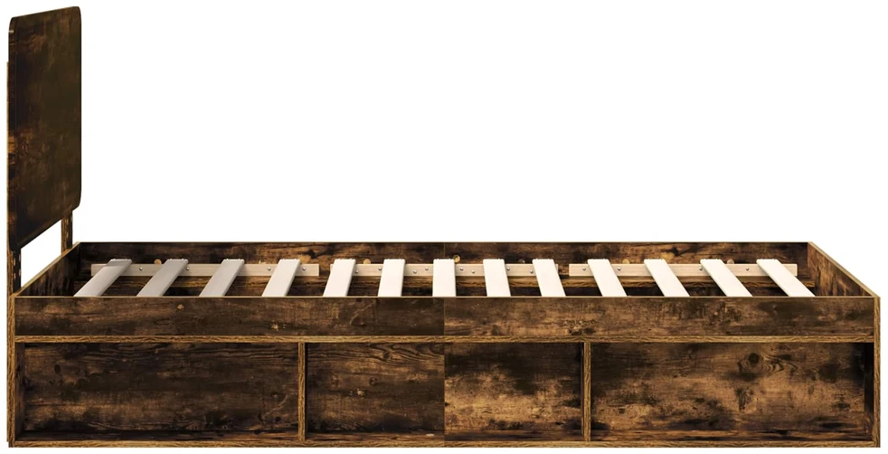 Lova Lovos rėmas Rūkyta ąžuolas 75 x 190 cm Kietos pušies mediena