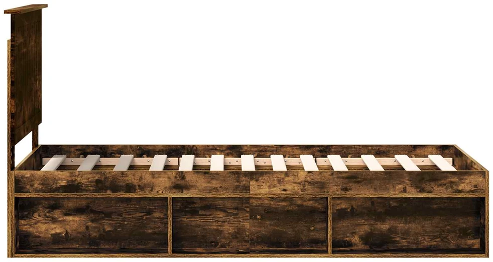 Lova Lovos rėmas Rūkyta ąžuolas 75 x 190 cm Kietos pušies mediena