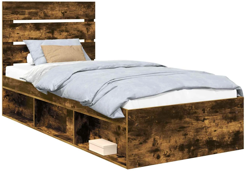 Lova Lovos rėmas Rūkyta ąžuolas 75 x 190 cm Kietos pušies mediena