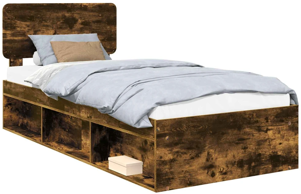Lova Lovos rėmas Rūkyta ąžuolas 75 x 190 cm Kietos pušies mediena