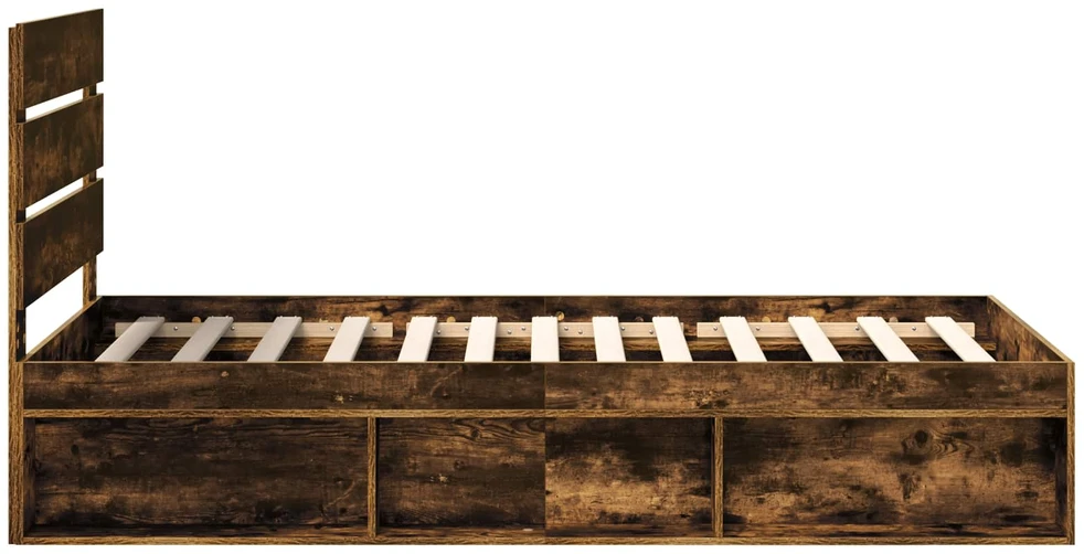 Lova Lovos rėmas Rūkyta ąžuolas 75 x 190 cm Kietos pušies mediena
