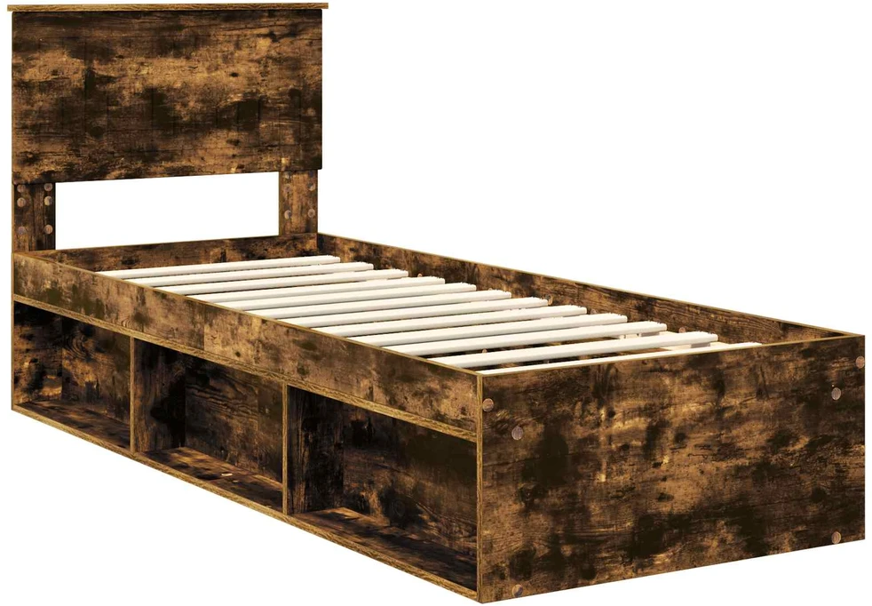 Lova Lovos rėmas Rūkyta ąžuolas 75 x 190 cm Kietos pušies mediena