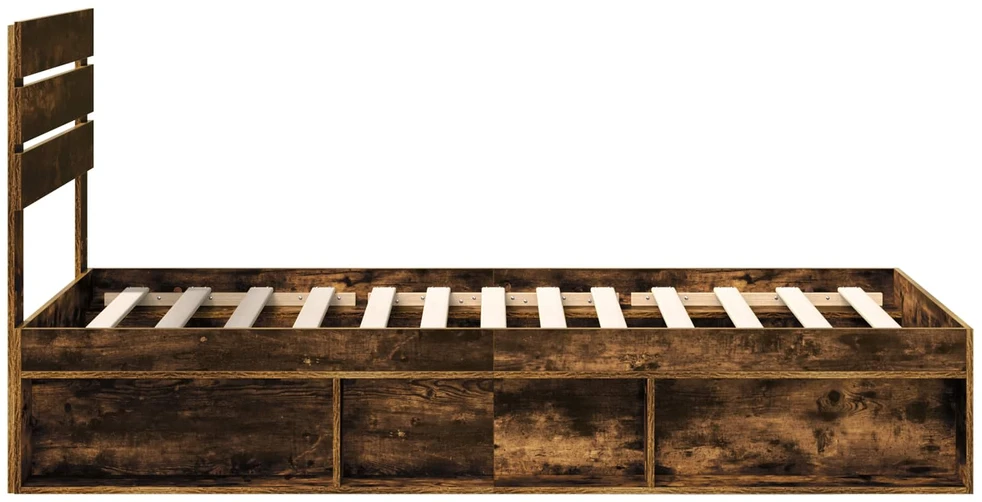 Lova Lovos rėmas Rūkyta ąžuolas 75 x 190 cm Kietos pušies mediena