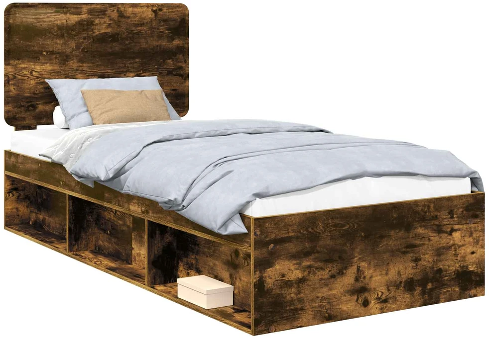 Lova Lovos rėmas Rūkyta ąžuolas 75 x 190 cm Kietos pušies mediena